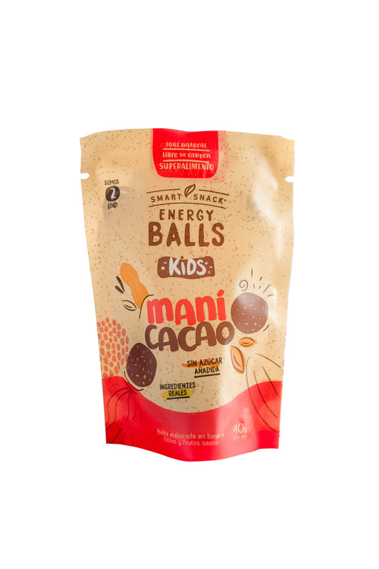 Smart Snack Energy Balls Mani - Cacao Nibs 40g