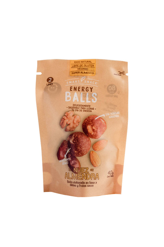 Smart Snack Energy Balls Nuez - Almendra 40g