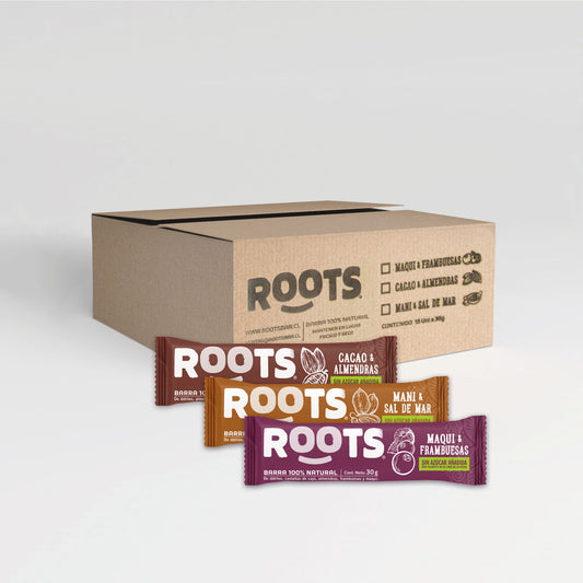Caja Roots Bar mix de sabores (15 unid.)