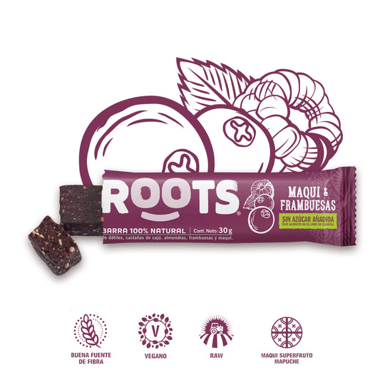 Roots Bar Maqui y Frambuesas 30g
