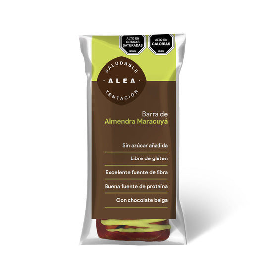 Alea barra almendra maracuya chocolate bitter 61g