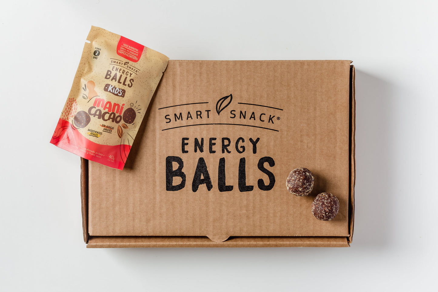 Pack 12 Envases individuales Energy Balls Mani-Cacao KIDS