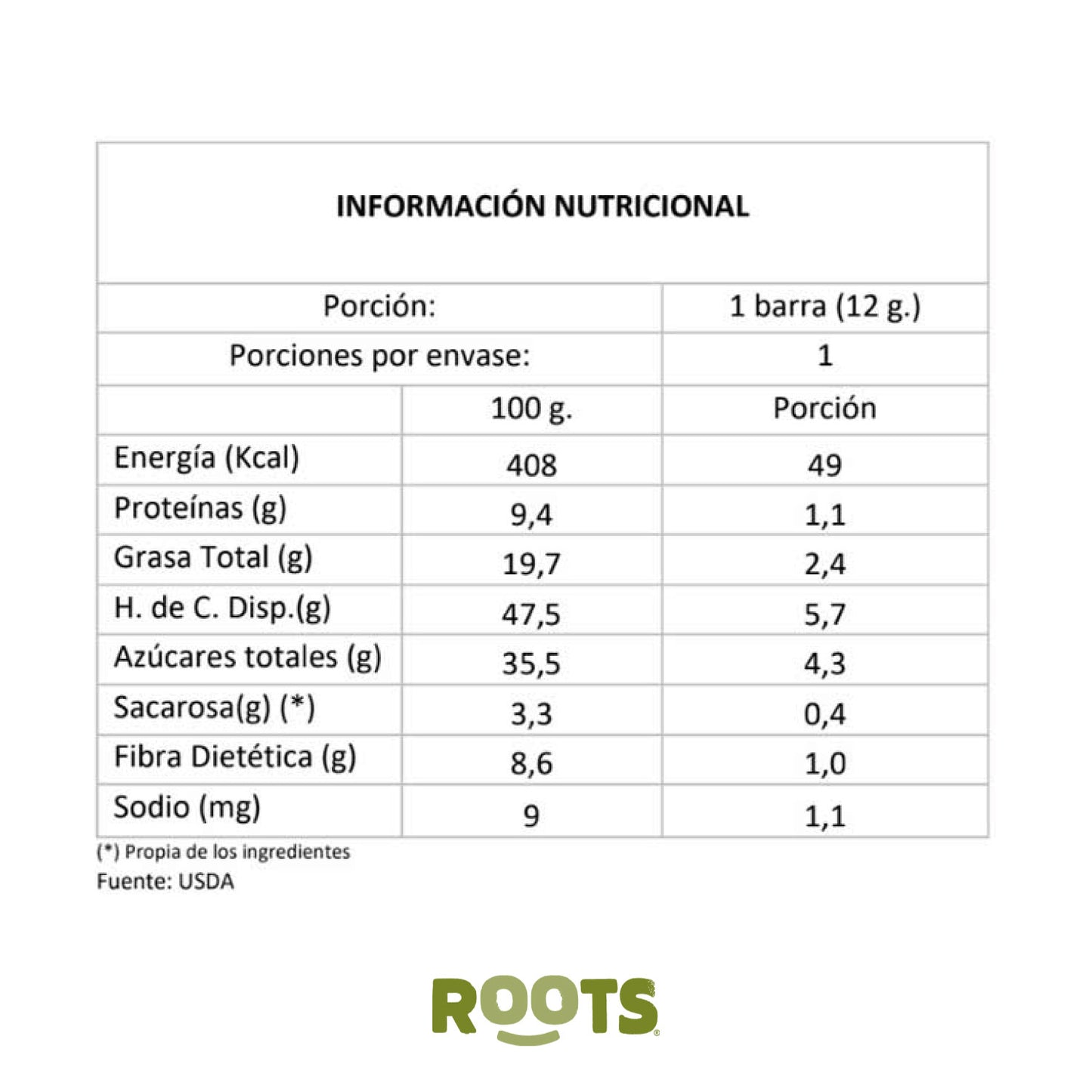 Mini Roots Bar mix de 3 sabores 12g (10 unid)